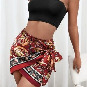 Crop Top and wrap Paisley skirt
